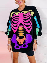 Sudadera con estampado de calavera de Halloween arcoíris
